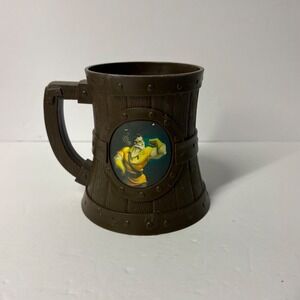 Disney Parks Gaston Tavern Beauty and the Beast Barrel Mug Brown Plastic Tankard